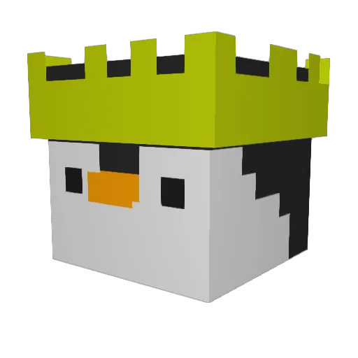 Teycx Minecraft avatar head, 3D render