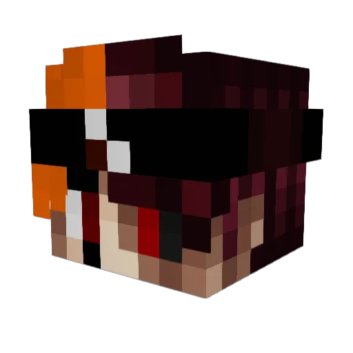 Teyl Minecraft avatar head, 3D render