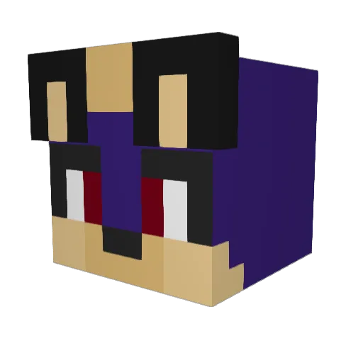Teyori Minecraft avatar head, 3D render