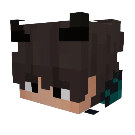 Teyoxx Minecraft avatar head, 3D render