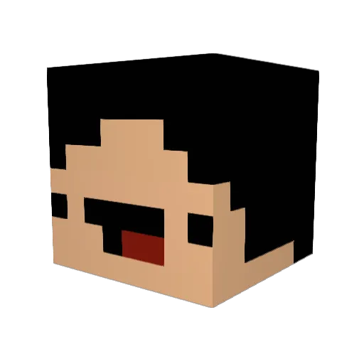 Teyshan Minecraft avatar head, 3D render