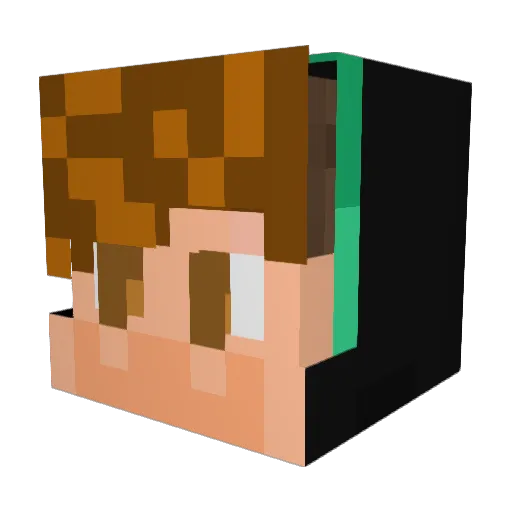 TezH98 Minecraft avatar head, 3D render