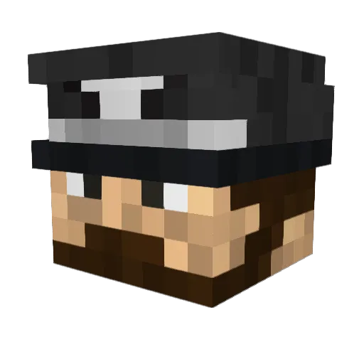 Tezalex Minecraft avatar head, 3D render