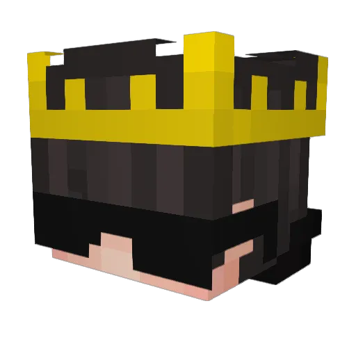 Tezju Minecraft avatar head, 3D render