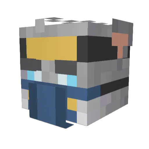 Tezkhra Minecraft avatar head, 3D render