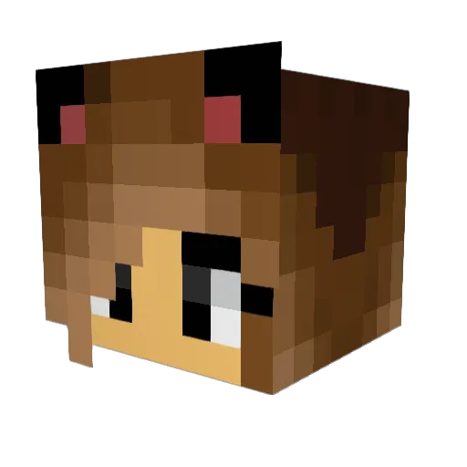 Tezooo Minecraft avatar head, 3D render