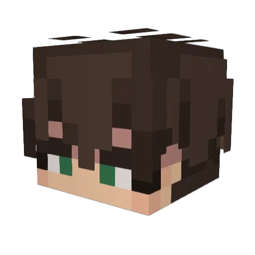 Tezumi Minecraft avatar head, 3D render
