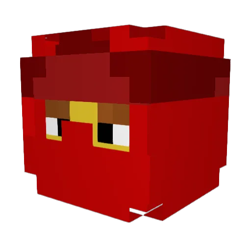 Tezvne Minecraft avatar head, 3D render