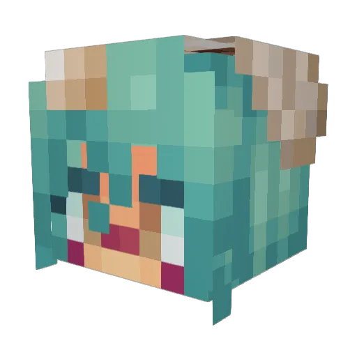 Tezy90 Minecraft avatar head, 3D render