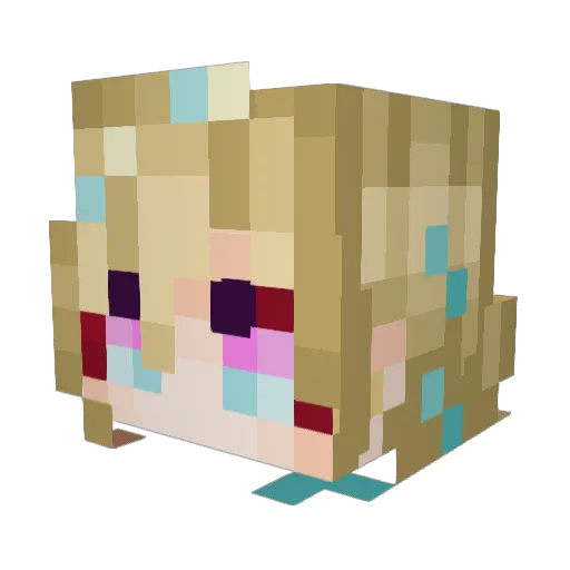 Tezzeon Minecraft avatar head, 3D render