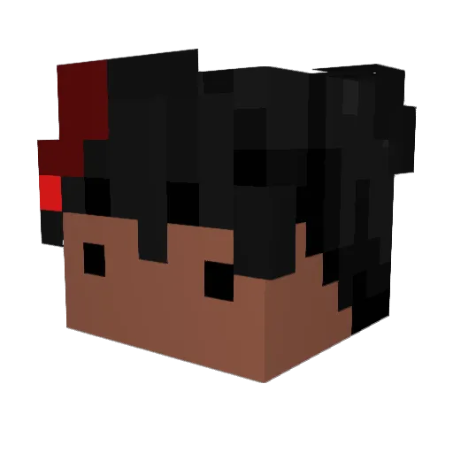 Tezzzzy Minecraft avatar head, 3D render