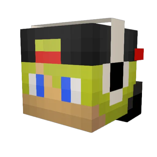 TfireGames Minecraft avatar head, 3D render