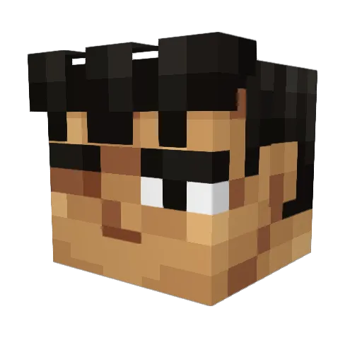 TfxZone70 Minecraft avatar head, 3D render