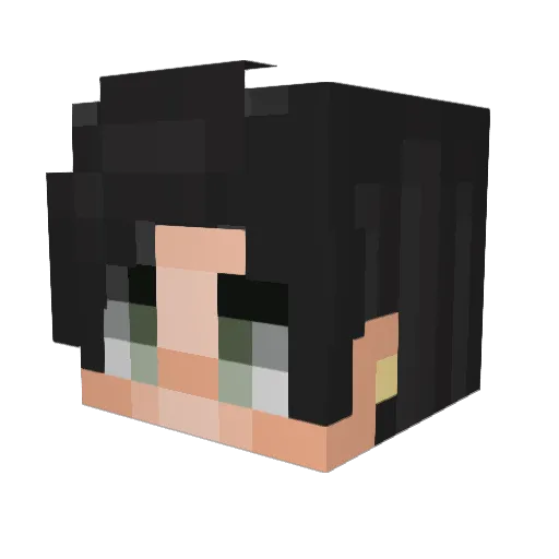Tghil Minecraft avatar head, 3D render