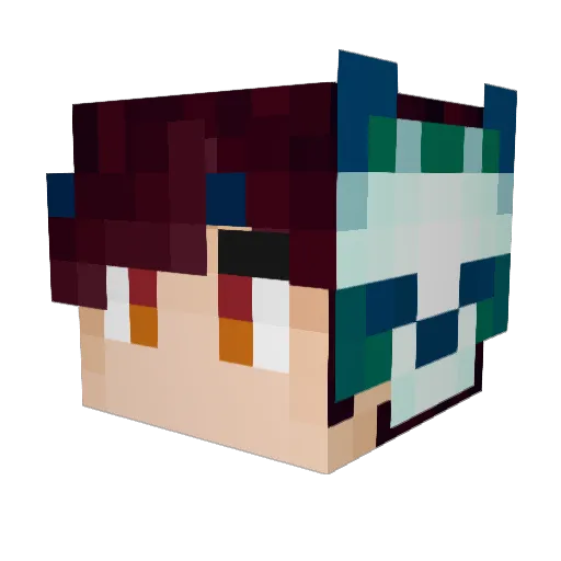 Tglink Minecraft avatar head, 3D render