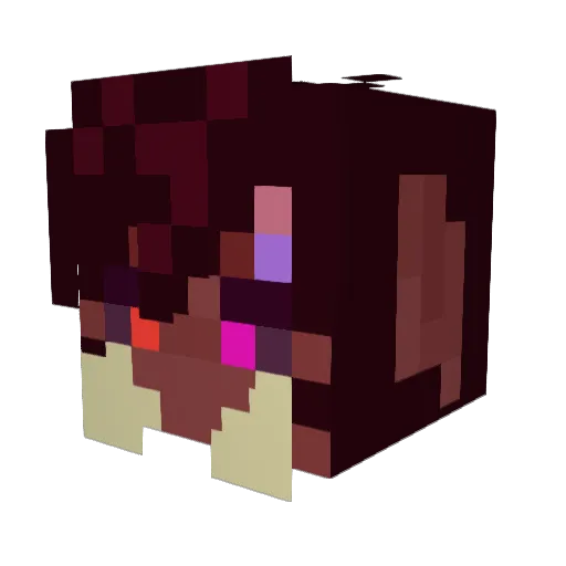 Tgocat Minecraft avatar head, 3D render