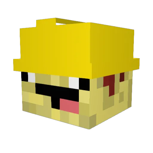 Th0r2002 Minecraft avatar head, 3D render