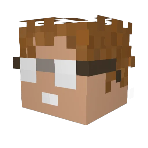 Th0r7 Minecraft avatar head, 3D render