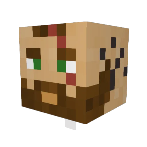 Th0rkel Minecraft avatar head, 3D render