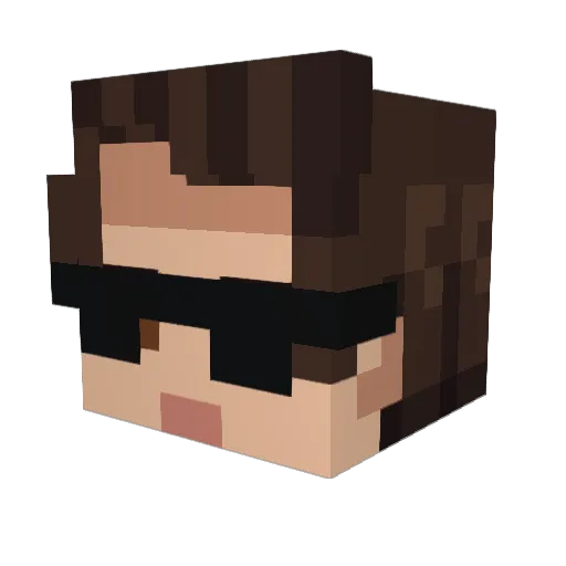 Th0ughtIndustry Minecraft avatar head, 3D render