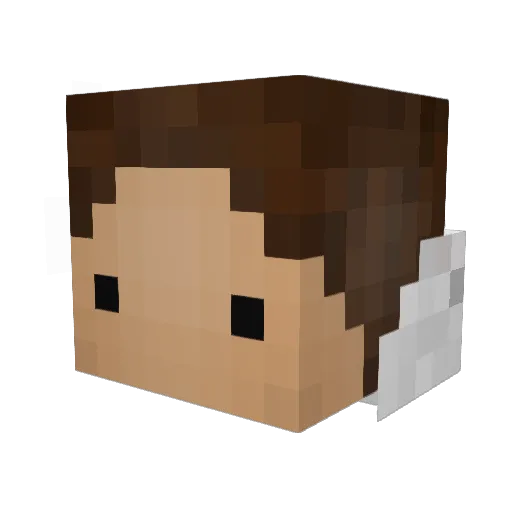 Th1as Minecraft avatar head, 3D render
