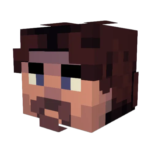 Th1cket Minecraft avatar head, 3D render