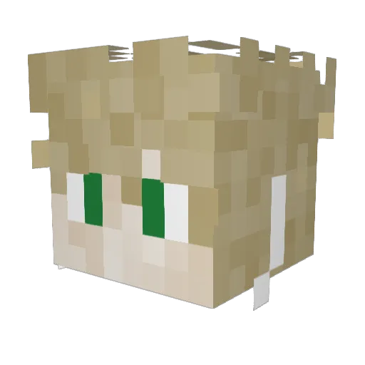 Th35auce Minecraft avatar head, 3D render