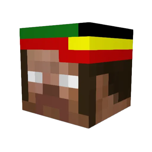 Th3Arb1 Minecraft avatar head, 3D render