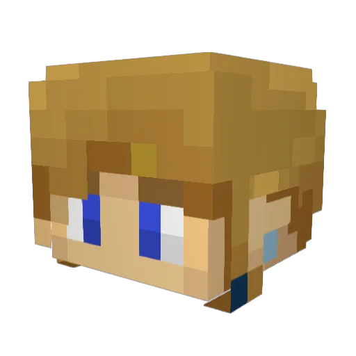 Th3ComicFire Minecraft avatar head, 3D render