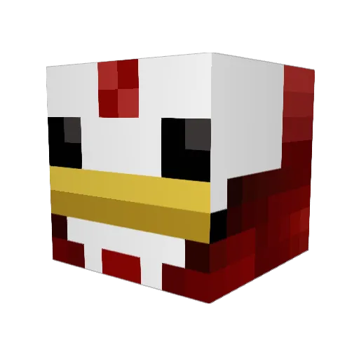 Th3ItalianOn3 Minecraft avatar head, 3D render