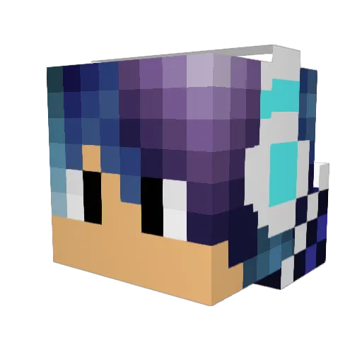 Th3Magentian Minecraft avatar head, 3D render