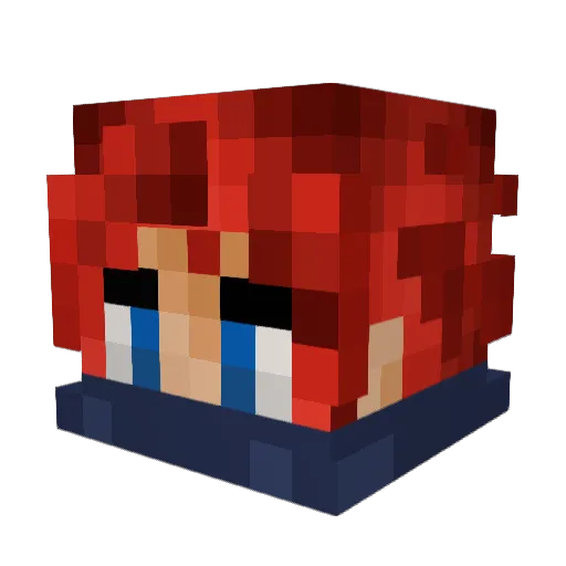 Th3N0obster Minecraft avatar head, 3D render