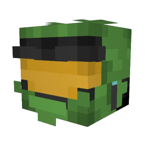 Th3Numb3r0 Minecraft avatar head, 3D render