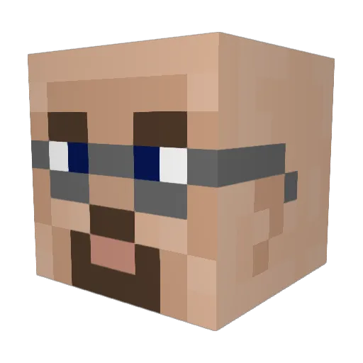 Th3Warthog Minecraft avatar head, 3D render