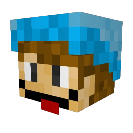 Th3_13RD Minecraft avatar head, 3D render