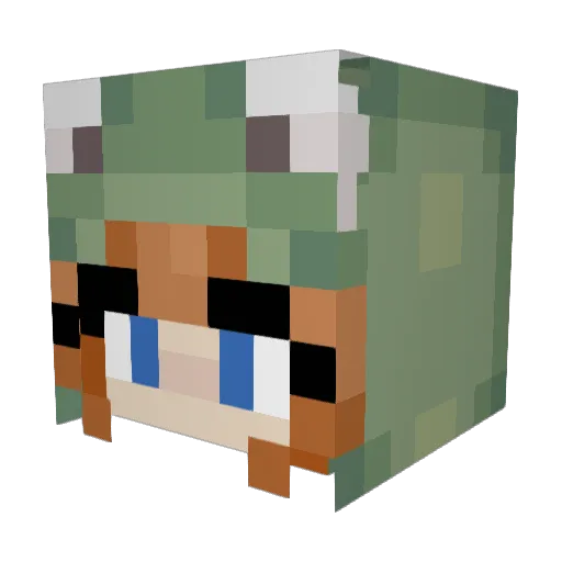 Th3_Adm1n Minecraft avatar head, 3D render