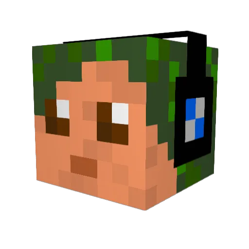 Th3_End Minecraft avatar head, 3D render