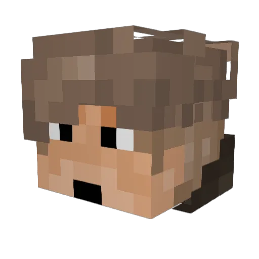 Th3or Minecraft avatar head, 3D render