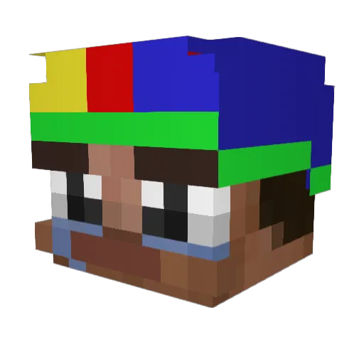 Th8Bridge Minecraft avatar head, 3D render