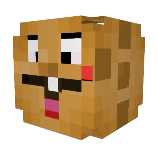 ThDerpster Minecraft avatar head, 3D render