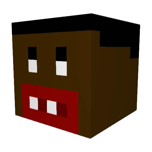 ThE0RyX Minecraft avatar head, 3D render