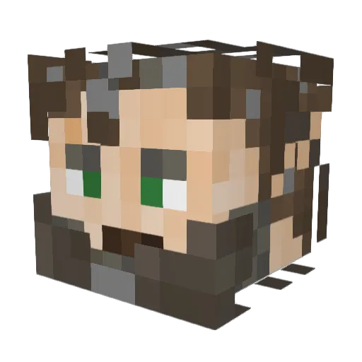 ThEpicHawk Minecraft avatar head, 3D render