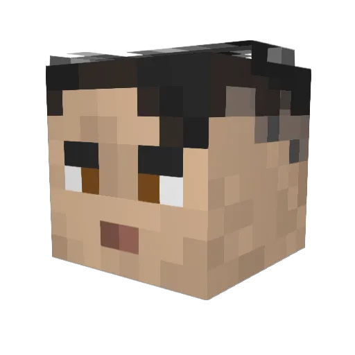 ThGusi Minecraft avatar head, 3D render