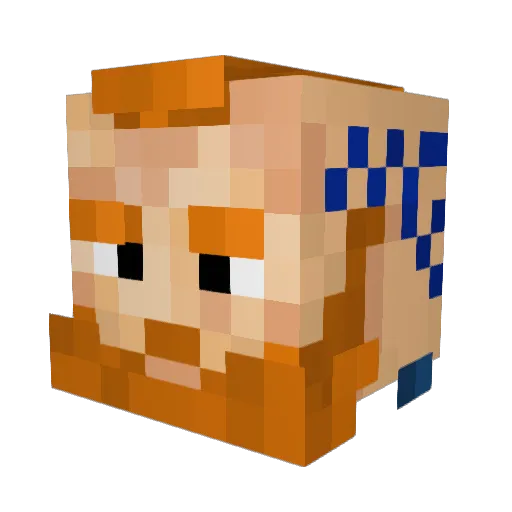 ThK79 Minecraft avatar head, 3D render