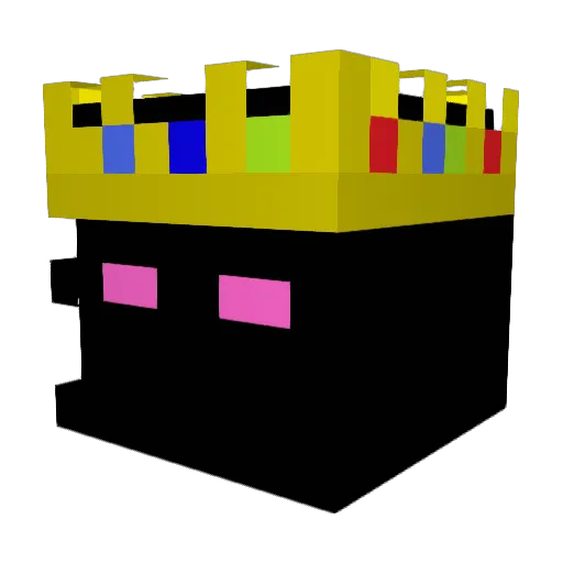 ThLysonRosa Minecraft avatar head, 3D render