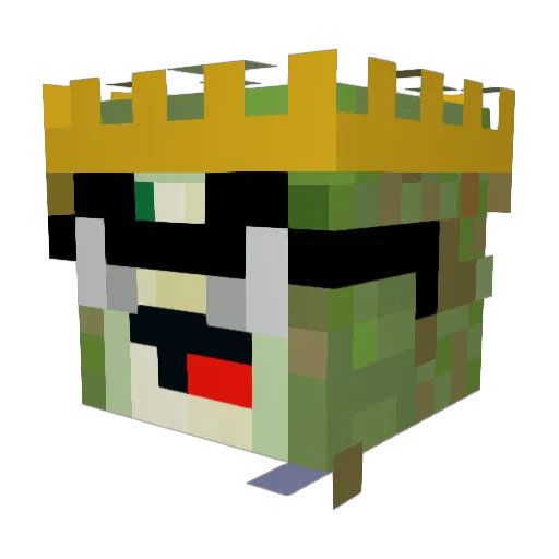 ThaCadoking Minecraft avatar head, 3D render