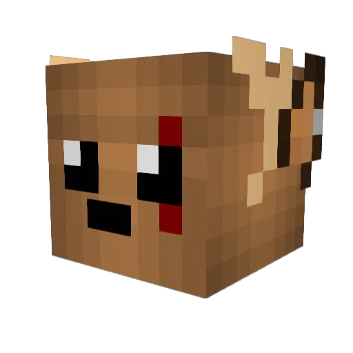ThaDeamon Minecraft avatar head, 3D render