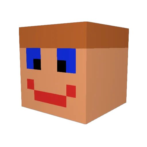 ThaDrTee Minecraft avatar head, 3D render