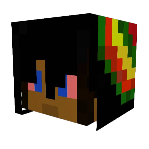 ThaGanjamann Minecraft avatar head, 3D render