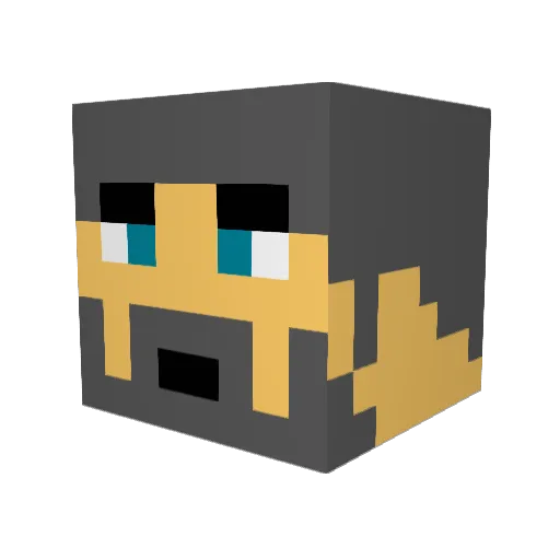 ThaGusman Minecraft avatar head, 3D render